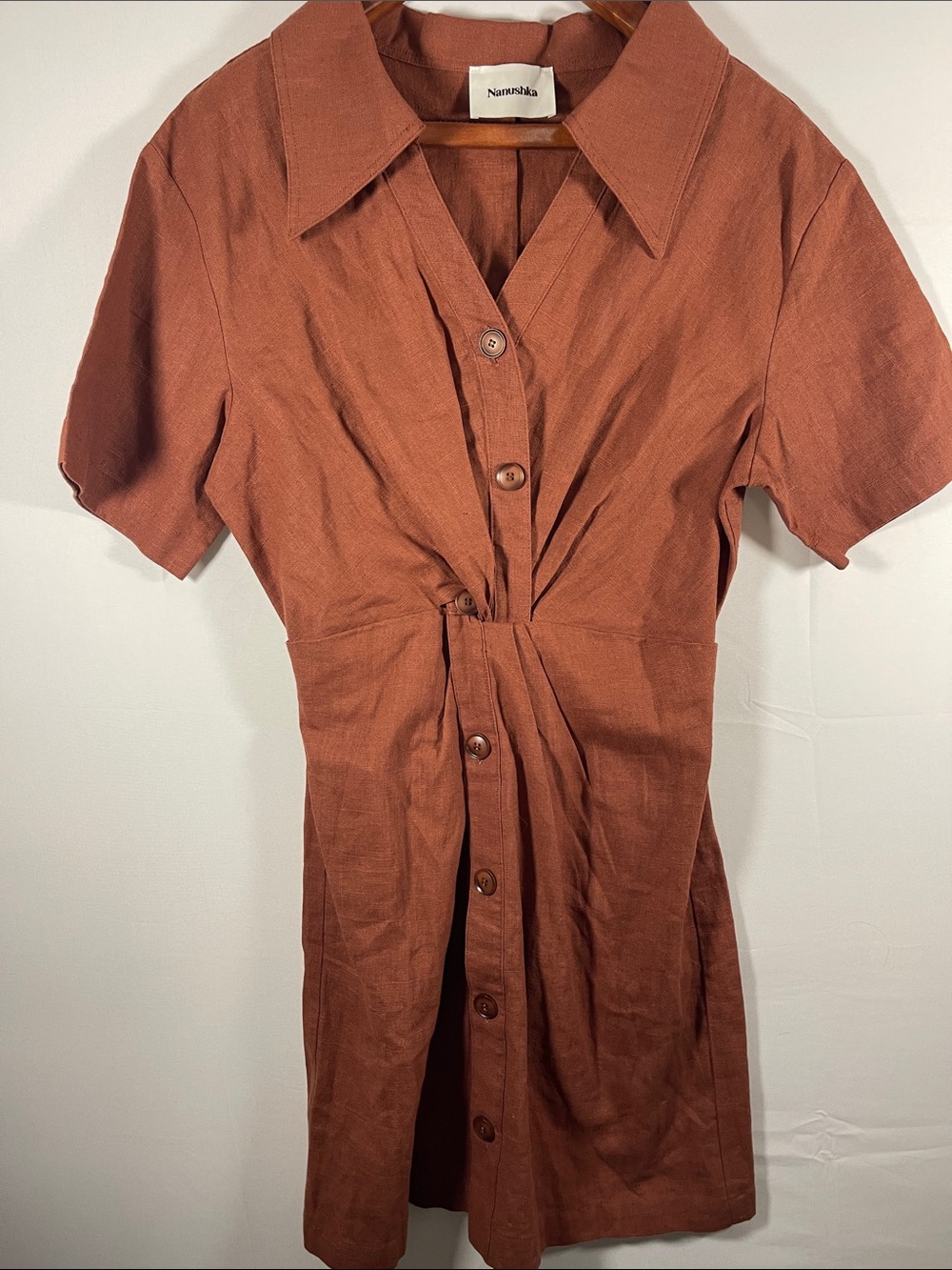Nanushka Taiga Shirt Dress Size M - Picture 3 of 9